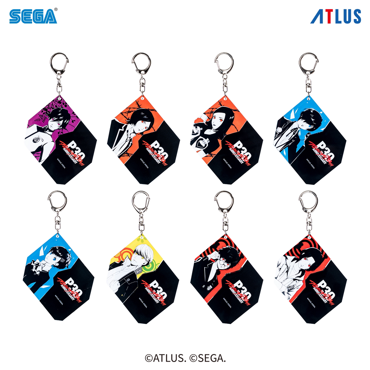 ペルソナ SEGA中国限定 30周年記念 P30th トレーディングスライドアクリルキーホルダー 规格图片